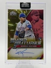 2025 Topps Chrome Black Super Futures Autographs Kumar Rocker #FSA-KR card