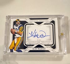 2024 Panini National Treasures Personalized Treasures Autographs Kurt Warner #10 card