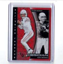 2024 Panini Obsidian Eclipsing Legends Kurt Warner/Kyler Murray #9 card