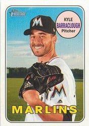 2018 Topps Heritage Base Set Kyle Barraclough #261 card