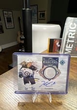 2023-24 Upper Deck Ultimate Collection Ultimate Emblems Autograph Kyle Connor #UE-KC card