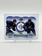 2022-23 Upper Deck Clear Cut Foundations Kyle Connor/Blake Wheeler #CCF-WC card