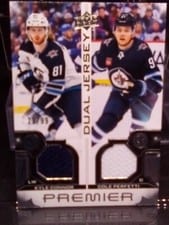 2022-23 Upper Deck Premier Premier Dual Jersey Kyle Connor/Cole Perfetti #PD-KCCP card