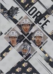 2024-25 SPx Force Kyle Connor/Mark Scheifele/Josh Morrissey/Connor Hellebuyck #SF-CSMH card