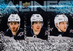 2024-25 Upper Deck A-Lines Kyle Connor / Mark Scheifele / Nikolaj Ehlers #AL-32 card