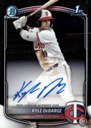 2025 Bowman Chrome Prospects Autographs Kyle DeBarge #CPA-KD card