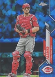 2020 Topps Chrome Update Sapphire Edition Base Set Kyle Farmer #U-35 card