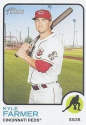 2022 Topps Heritage Base Set Kyle Farmer #107 card