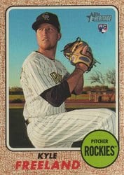 2017 Topps Heritage Base Set Kyle Freeland #666 card