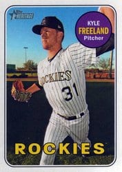2018 Topps Heritage Base Set Kyle Freeland #310 card