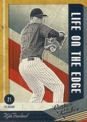 2019 Panini Leather & Lumber Life on the Edge Kyle Freeland #LOE-1 card