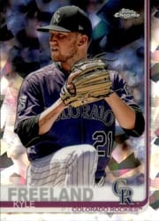 2019 Topps Chrome Sapphire Edition Base Set Kyle Freeland #647 card