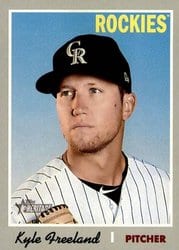 2019 Topps Heritage Base Set Kyle Freeland #253 card