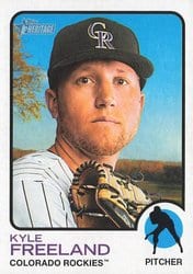 2022 Topps Heritage Base Set Kyle Freeland #568 card