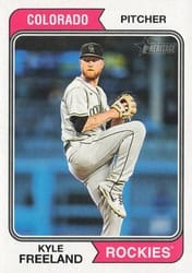 2023 Topps Heritage Base Set Kyle Freeland #407 card