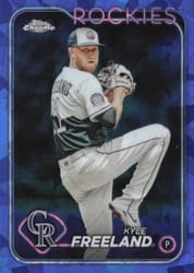 2024 Topps Chrome Sapphire Edition Base Set Kyle Freeland #198 card