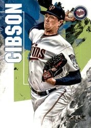 2019 Topps Fire Base Set Kyle Gibson #172 card