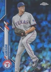 2020 Topps Chrome Update Sapphire Edition Base Set Kyle Gibson #U-26 card