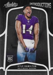 2022 Panini Absolute Introductions Kyle Hamilton #INT-20 card