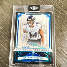 2022 Panini National Treasures Kyle Hamilton #186 card
