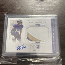 2022 Panini National Treasures Crossover Rookie Patch Autographs Kyle Hamilton #CRPA-KH card