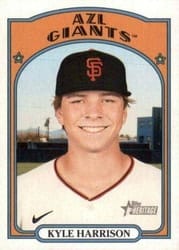2021 Topps Heritage Minor League Base Set Kyle Harrison #99 card