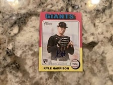2024 Topps Heritage Mini Real One Mini Autographs Kyle Harrison #ROA-KHA card