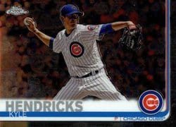 2019 Topps Chrome Base Set Kyle Hendricks #185 card
