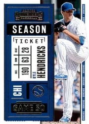 2020 Panini Contenders Base Set Kyle Hendricks #29 card