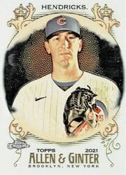 2021 Topps Allen & Ginter Chrome Base Set Kyle Hendricks #161 card