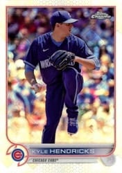 2022 Topps Chrome Logofractor Edition Base Set Kyle Hendricks #90 card