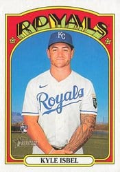 2021 Topps Heritage Base Set Kyle Isbel #594 card