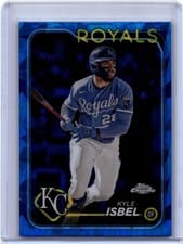 2024 Topps Chrome Sapphire Edition Base Set Kyle Isbel #525 card