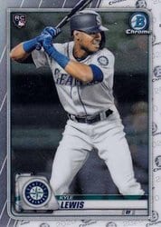2020 Bowman Chrome Base Set Kyle Lewis #90 card