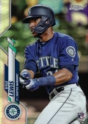 2020 Topps Chrome Base Set Kyle Lewis #186b card