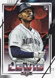2020 Topps Fire Base Set Kyle Lewis #130 card