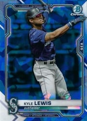 2021 Bowman Chrome Sapphire Edition Base Set Kyle Lewis #71 card