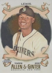 2021 Topps Allen & Ginter Chrome Base Set Kyle Lewis #75 card
