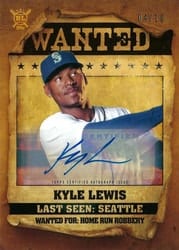 2021 Topps Big League Wanted Autographs Kyle Lewis #WT-5 card