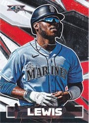 2021 Topps Fire Base Set Kyle Lewis #155 card