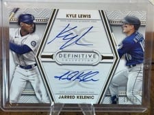 2022 Topps Definitive Collection Dual Autograph Collection Kyle Lewis / Jarred Kelenic #DAC-LKE card