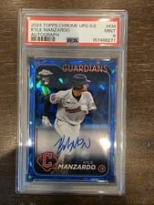 2024 Topps Chrome Update Sapphire Edition Autographs Kyle Manzardo #USA-KM card