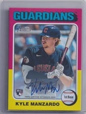 2024 Topps Heritage Real One Autograph Kyle Manzardo #ROAKM card