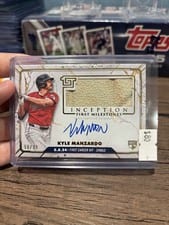 2024 Topps Inception MLB First Milestones Autographed Relic Kyle Manzardo #FMAR-KM card