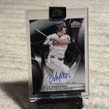 2025 Topps Chrome Black Autographs Kyle Manzardo #CBA-KM card
