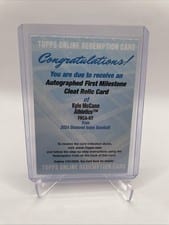 2024 Topps Diamond Icons Autographed First Milestone Cleat Relics Kyle McCann #FNCA-KY card