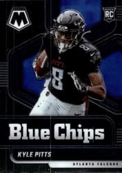2021 Panini Mosaic Blue Chips Kyle Pitts #10 card