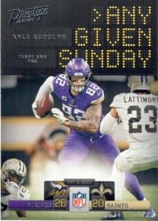 2021 Panini Prestige Any Given Sunday Kyle Rudolph #AGS-KR card