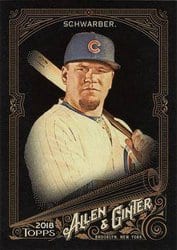 2018 Topps Allen & Ginter X Base Set Kyle Schwarber #249 card