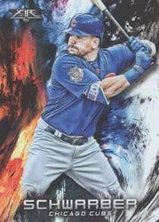 2018 Topps Fire Base Set Kyle Schwarber #165 card